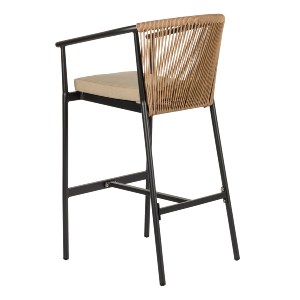 Artelibre - 14840025 ΣΚΑΜΠΟ ARTELIBRE MANDRAKA ΜΑΥΡΟ/ΦΥΣΙΚΟ ΑΛΟΥΜΙΝΙΟ/RATTAN 56X63X108CM