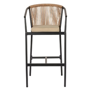 Artelibre - 14840025 ΣΚΑΜΠΟ ARTELIBRE MANDRAKA ΜΑΥΡΟ/ΦΥΣΙΚΟ ΑΛΟΥΜΙΝΙΟ/RATTAN 56X63X108CM