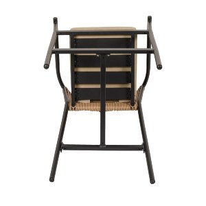 Artelibre - 14840025 ΣΚΑΜΠΟ ARTELIBRE MANDRAKA ΜΑΥΡΟ/ΦΥΣΙΚΟ ΑΛΟΥΜΙΝΙΟ/RATTAN 56X63X108CM
