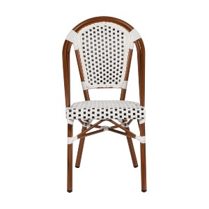 Artelibre - 14840060 ΚΑΡΕΚΛΑ ΚΗΠΟΥ ARTELIBRE MUTARAZI ΛΕΥΚΟ/ΜΑΥΡΟ ΑΛΟΥΜΙΝΙΟ/RATTAN 50X57X85CM