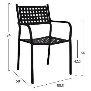 Artelibre - 14840084 ΠΟΛΥΘΡΟΝΑ ΚΗΠΟΥ ARTELIBRE MONTU ΜΑΥΡΟ ΜΕΤΑΛΛΟ 54X51X84CM