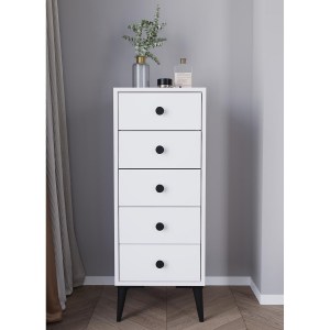 Artelibre - 14870049 ΣΥΡΤΑΡΙΕΡΑ AMARI ΛΕΥΚΟ ΜΟΡΙΟΣΑΝΙΔΑ 43X43X114CM