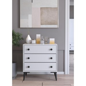 Artelibre - 14870057 ΣΥΡΤΑΡΙΕΡΑ AMARI ΛΕΥΚΟ ΜΟΡΙΟΣΑΝΙΔΑ 72X43X79CM