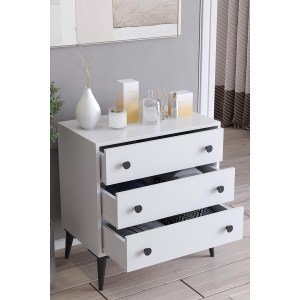 Artelibre - 14870057 ΣΥΡΤΑΡΙΕΡΑ AMARI ΛΕΥΚΟ ΜΟΡΙΟΣΑΝΙΔΑ 72X43X79CM