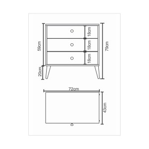 Artelibre - 14870057 ΣΥΡΤΑΡΙΕΡΑ AMARI ΛΕΥΚΟ ΜΟΡΙΟΣΑΝΙΔΑ 72X43X79CM