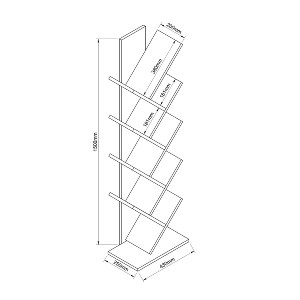 Artelibre - 14870084 ΒΙΒΛΙΟΘΗΚΗ AZIZI ΚΑΡΥΔΙ ΜΟΡΙΟΣΑΝΙΔΑ 35X19.5X130CM