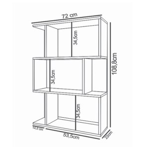 Artelibre - 14870093 ΒΙΒΛΙΟΘΗΚΗ IMAMU ΔΡΥΣ ΜΟΡΙΟΣΑΝΙΔΑ 53.5X22X108.8CM