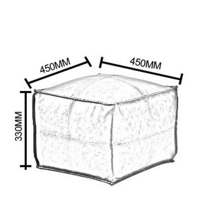 Artelibre - 14870100 ΠΟΥΦ ASIM ΜΑΥΡΟ ΔΕΡΜΑ 45X45X33CM