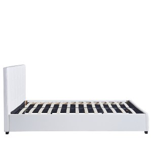 Artelibre - 14920001 ΚΡΕΒΑΤΙ ARTELIBRE ABELIA ΛΕΥΚΟ PU 214.5X170X100CM (ΣΤΡΩΜΑ 160X200CM)