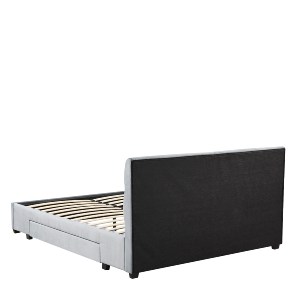Artelibre - 14920010 ΚΡΕΒΑΤΙ ΔΙΠΛΟ ARTELIBRE PRODREAM ΓΚΡΙ ΥΦΑΣΜΑ 206X169X96CM (ΣΤΡΩΜΑ 160X200CM)