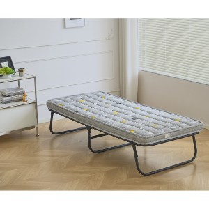 Artelibre - 14920016 ΚΡΕΒΑΤΙ ΣΠΑΣΤΟ ARTELIBRE FLEXREST ΜΕ ΣΤΡΩΜΑ ΠΑΧΟΥΣ 12CM ΜΑΥΡΟ ΜΕΤΑΛΛΟ 180X80X33CM