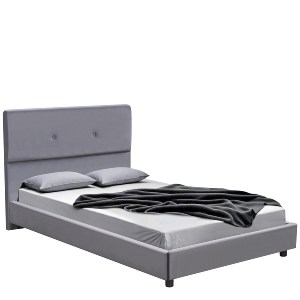 Artelibre - 14920019 ΚΡΕΒΑΤΙ ΗΜΙΔΙΠΛΟ ARTELIBRE TAMAHAWK ΓΚΡΙ ΥΦΑΣΜΑ ΓΙΑ ΣΤΡΩΜΑ 120X200CM