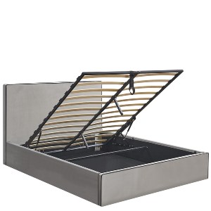 Artelibre - 14920020 ΚΡΕΒΑΤΙ ΥΠΕΡΔΙΠΛΟ ARTELIBRE WICHITA ΓΚΡΙ ΥΦΑΣΜΑ ΓΙΑ ΣΤΡΩΜΑ 160X200CM