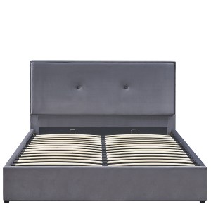 Artelibre - 14920027 ΚΡΕΒΑΤΙ ΥΠΕΡΔΙΠΛΟ ARTELIBRE YUMA ΓΚΡΙ ΥΦΑΣΜΑ ΓΙΑ ΣΤΡΩΜΑ 160X200CM