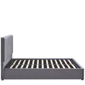 Artelibre - 14920027 ΚΡΕΒΑΤΙ ΥΠΕΡΔΙΠΛΟ ARTELIBRE YUMA ΓΚΡΙ ΥΦΑΣΜΑ ΓΙΑ ΣΤΡΩΜΑ 160X200CM