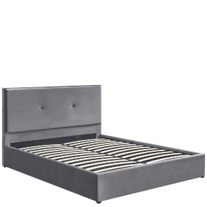 Artelibre - 14920027 ΚΡΕΒΑΤΙ ΥΠΕΡΔΙΠΛΟ ARTELIBRE YUMA ΓΚΡΙ ΥΦΑΣΜΑ ΓΙΑ ΣΤΡΩΜΑ 160X200CM