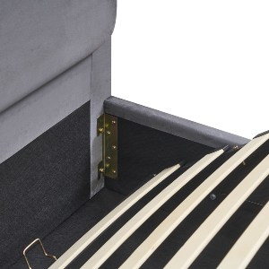 Artelibre - 14920027 ΚΡΕΒΑΤΙ ΥΠΕΡΔΙΠΛΟ ARTELIBRE YUMA ΓΚΡΙ ΥΦΑΣΜΑ ΓΙΑ ΣΤΡΩΜΑ 160X200CM