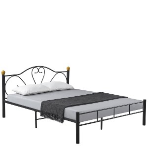 Artelibre - 14920034 ΚΡΕΒΑΤΙ ΥΠΕΡΔΙΠΛΟ ARTELIBRE MOONRISE ΜΑΥΡΟ ΜΕΤΑΛΛΟ ΓΙΑ ΣΤΡΩΜΑ 160X200CM