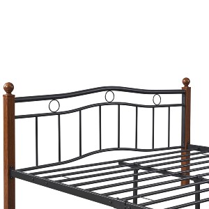 Artelibre - 14920040 ΚΡΕΒΑΤΙ ΗΜΙΔΙΠΛΟ ARTELIBRE ARROWHEAD ΜΑΥΡΟ/ΚΑΡΥΔΙ ΜΕΤΑΛΛΟ ΓΙΑ ΣΤΡΩΜΑ 120X200CM