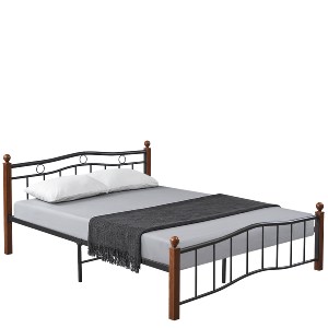 Artelibre - 14920040 ΚΡΕΒΑΤΙ ΗΜΙΔΙΠΛΟ ARTELIBRE ARROWHEAD ΜΑΥΡΟ/ΚΑΡΥΔΙ ΜΕΤΑΛΛΟ ΓΙΑ ΣΤΡΩΜΑ 120X200CM