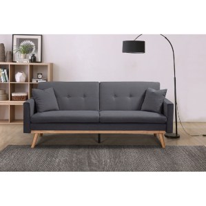Artelibre - 14950003 ΚΑΝΑΠΕΣ ΚΡΕΒΑΤΙ ARTELIBRE BELVIA ΣΚΟΥΡΟ ΓΚΡΙ 202X89X83CM
