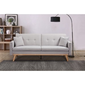 Artelibre - 14950004 ΚΑΝΑΠΕΣ ΚΡΕΒΑΤΙ ARTELIBRE BELVIA ΑΝΟΙΧΤΟ ΓΚΡΙ 202X89X83CM