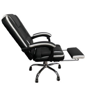 Artelibre - 14960025 ΚΑΡΕΚΛΑ ΓΡΑΦΕΙΟΥ OPTISEAT ΜΑΥΡΟ/ΛΕΥΚΟ PVC/ΜΕΤΑΛΛΟ 67X65X105-115CM