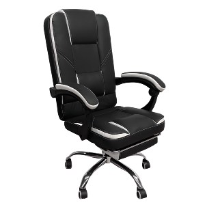Artelibre - 14960025 ΚΑΡΕΚΛΑ ΓΡΑΦΕΙΟΥ OPTISEAT ΜΑΥΡΟ/ΛΕΥΚΟ PVC/ΜΕΤΑΛΛΟ 67X65X105-115CM