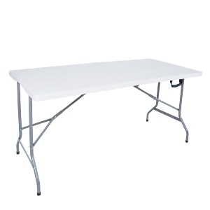 Artelibre - 14980004 ΤΡΑΠΕΖΙ CATERING ARTELIBRE LIME ΠΤΥΣΣΟΜΕΝΟ (ΒΑΛΙΤΣΑ) ΛΕΥΚΟ/ΓΚΡΙ HDPE/ΜΕΤΑΛΛΟ 150X70X74CM