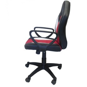 Artelibre - 14990128 ΚΑΡΕΚΛΑ ΓΡΑΦΕΙΟΥ NEWSKILL ΜΑΥΡΟ/ΚΟΚΚΙΝΟ 58X60X90-100CM