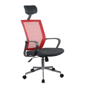 Artelibre - 14990178 ΚΑΡΕΚΛΑ ΓΡΑΦΕΙΟΥ ΚΟΚΚΙΝΟ/ΜΑΥΡΟ MESH 58X59X116-124.5CM