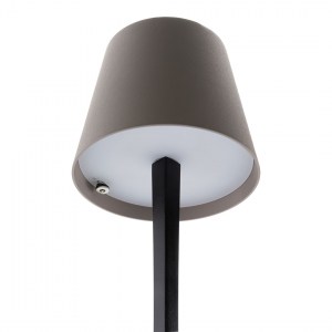 Artelibre - 15290005 ΕΠΙΤΡΑΠΕΖΙΟ ΦΩΤΙΣΤΙΚΟ LED ΦΟΡΗΤΟ MILANO ΜΑΥΡΟ/TAUPE ΑΛΟΥΜΙΝΙΟ/ΜΕΤΑΛΛΟ 11X11X28CM