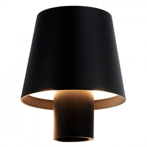 Artelibre - 15290007 ΕΠΙΤΡΑΠΕΖΙΟ ΦΩΤΙΣΤΙΚΟ LED ΦΟΡΗΤΟ PARIS ΓΙΑ ΜΠΟΥΚΑΛΙ ΜΑΥΡΟ ΑΛΟΥΜΙΝΙΟ 11X11X12.5CM
