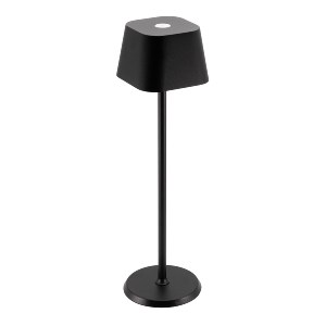 Artelibre - 15290012 ΕΠΙΤΡΑΠΕΖΙΟ ΦΩΤΙΣΤΙΚΟ LED ΦΟΡΗΤΟ GEORGINA ΜΑΥΡΟ ΑΛΟΥΜΙΝΙΟ 11X11X37.7CM
