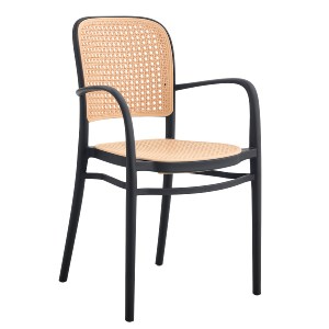 Artelibre - 15300042 ΠΟΛΥΘΡΟΝΑ ΚΗΠΟΥ ARTELIBRE CANARY ΜΑΥΡΟ/ΜΠΕΖ PP 55X52X86CM