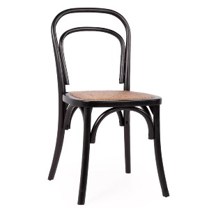 Artelibre - 15320025 ΚΑΡΕΚΛΑ ΕΠΑΓΓΕΛΜΑΤΙΚΗ ARTELIBRE LETO ΜΑΥΡΟ ΞΥΛΟ/RATTAN 45X54X89CM