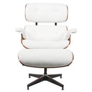 Artelibre - 15330015 ΠΟΛΥΘΡΟΝΑ RELAX ARTELIBRE MIREN ΜΕ ΥΠΟΠΟΔΙΟ ΛΕΥΚΟ/ΚΑΦΕ ΞΥΛΟ/PU 82X92X78CM