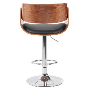 Artelibre - 15330018 ΣΚΑΜΠΟ BAR ARTELIBRE VORIAN ΜΑΥΡΟ/ΚΑΦΕ ΞΥΛΟ/PU/ΑΛΟΥΜΙΝΙΟ 52X55X87-108CM