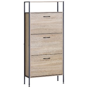 Artelibre - 15340024 ΠΑΠΟΥΤΣΟΘΗΚΗ ARTELIBRE ALDERWYN ΔΡΥΣ/ΜΑΥΡΟ ΜΟΡΙΟΣΑΝΙΔΑ/ΜΕΤΑΛΛΟ 63X24X141CM