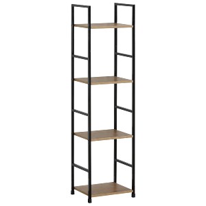 Artelibre - 15340025 ΡΑΦΙΕΡΑ ARTELIBRE DARROW ΜΕ 4 ΡΑΦΙΑ ΔΡΥΣ/ΜΑΥΡΟ ΜΟΡΙΟΣΑΝΙΔΑ/ΜΕΤΑΛΛΟ 29.1X23.5X112CM