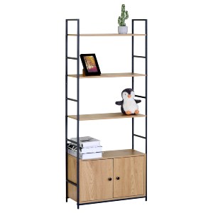 Artelibre - 15340030 ΡΑΦΙΕΡΑ ARTELIBRE ELRIDGE ΜΕ ΝΤΟΥΛΑΠΙ ΔΡΥΣ/ΜΑΥΡΟ ΜΟΡΙΟΣΑΝΙΔΑ/ΜΕΤΑΛΛΟ 58.6X23.5X144CM