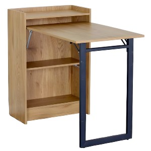 Artelibre - 15340032 ΓΡΑΦΕΙΟ ARTELIBRE GALWYN ΠΤΥΣΣΟΜΕΝΟ ΔΡΥΣ/ΜΑΥΡΟ ΜΟΡΙΟΣΑΝΙΔΑ/ΜΕΤΑΛΛΟ 102X58X85.5CM