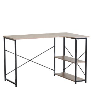 Artelibre - 15340036 ΓΡΑΦΕΙΟ ARTELIBRE KELSTON ΜΕ ΡΑΦΙΑ ΔΡΥΣ/ΜΑΥΡΟ ΜΟΡΙΟΣΑΝΙΔΑ/ΜΕΤΑΛΛΟ 120X73X75CM