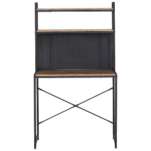 Artelibre - 15340041 ΓΡΑΦΕΙΟ ARTELIBRE OSWELL ΜΕ ΡΑΦΙΑ ΜΑΥΡΟ/ΔΡΥΣ ΜΕΤΑΛΛΟ/ΜΟΡΙΟΣΑΝΙΔΑ 84X50X148.5CM