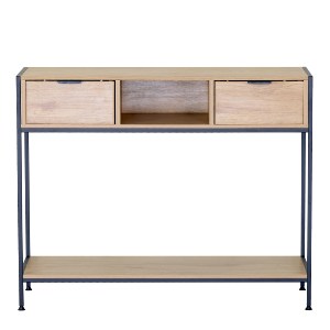 Artelibre - 15340051 ΚΟΝΣΟΛΑ ARTELIBRE WEXLEY ΔΡΥΣ/ΜΑΥΡΟ ΜΟΡΙΟΣΑΝΙΔΑ/ΜΕΤΑΛΛΟ 100X35X80CM