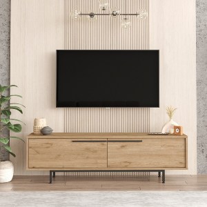 Artelibre - 15350001 ΕΠΙΠΛΟ ΤΗΛΕΟΡΑΣΗΣ ΦΥΣΙΚΟ ΜΟΡΙΟΣΑΝΙΔΑ/ΜΕΤΑΛΛΟ 35.5X160X45.1CM