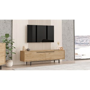 Artelibre - 15350001 ΕΠΙΠΛΟ ΤΗΛΕΟΡΑΣΗΣ ΦΥΣΙΚΟ ΜΟΡΙΟΣΑΝΙΔΑ/ΜΕΤΑΛΛΟ 35.5X160X45.1CM
