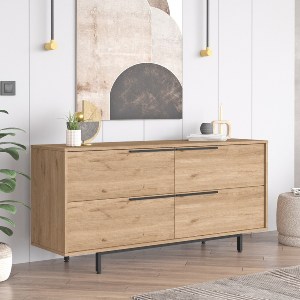 Artelibre - 15350004 ΚΟΝΣΟΛΑ ARTELIBRE CARTMEL ΦΥΣΙΚΟ ΜΟΡΙΟΣΑΝΙΔΑ/ΜΕΤΑΛΛΟ 44.5X160X74.3CM