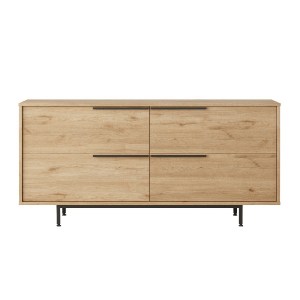 Artelibre - 15350004 ΚΟΝΣΟΛΑ ARTELIBRE CARTMEL ΦΥΣΙΚΟ ΜΟΡΙΟΣΑΝΙΔΑ/ΜΕΤΑΛΛΟ 44.5X160X74.3CM