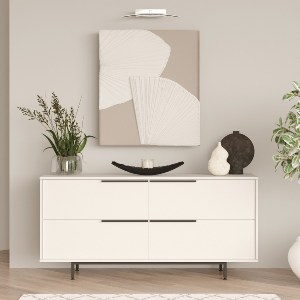 Artelibre - 15350005 ΚΟΝΣΟΛΑ ARTELIBRE CARTMEL ΛΕΥΚΟ ΜΟΡΙΟΣΑΝΙΔΑ/ΜΕΤΑΛΛΟ 44.5X160X74.3CM